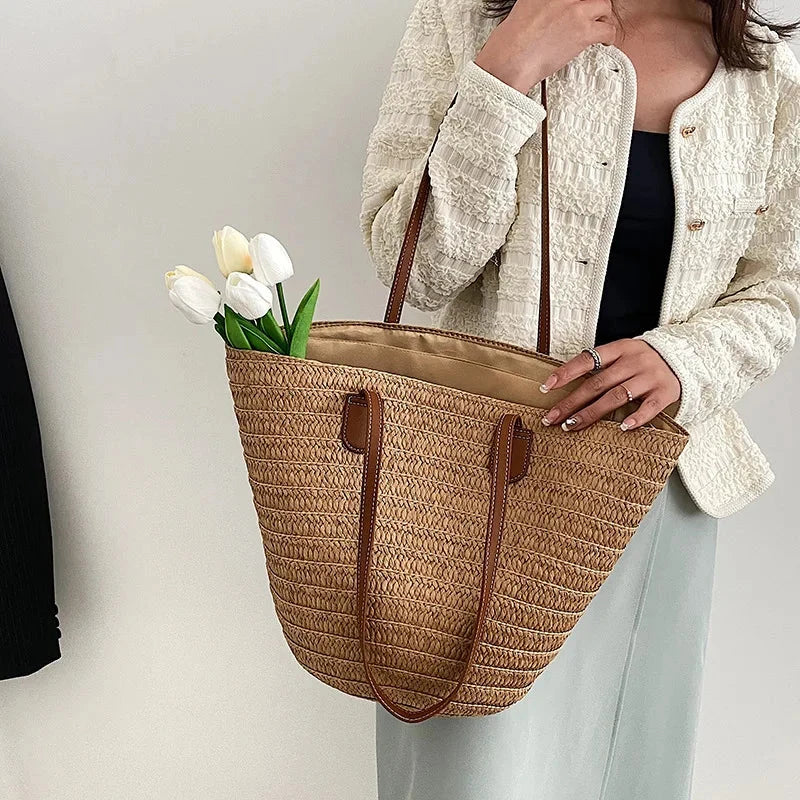 Capri Woven Shoulder Bag
